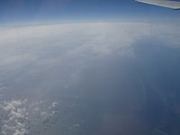 The Atlantic Ocean as seen from an aircraft