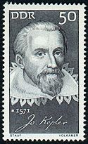 The GDR stamp featuring Johannes Kepler.