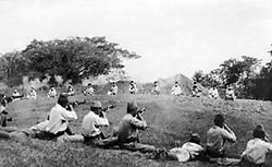 Indian Army POWs being shot c. 1942, for refusing to fight on the Japanese side.