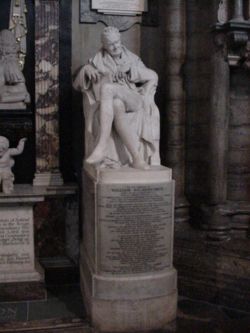 Wilberforce was buried in Westminster Abbey next to Pitt. This memorial statue was erected in 1840 in the north choir aisle.