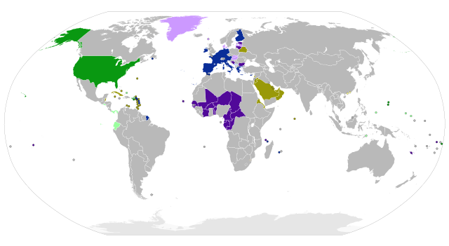 Image:DOLLAR AND EURO IN THE WORLD.svg