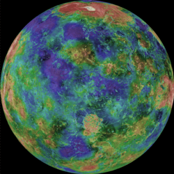Magellan topographical map of Venus