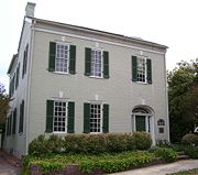 The house where Polk spent his adult life prior to his presidency, in Columbia, Tennessee, is his only residence still standing.