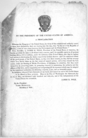 Polk's presidential proclamation