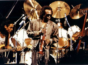 Miles Davis at the Nice Jazz Festival in July 1989.