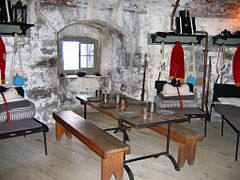 Restored interior of Carleton Martello Tower at Saint John, New Brunswick