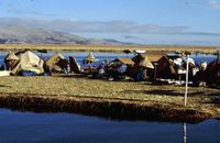 Uros artificial islands, in Bolivia