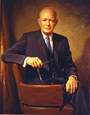 Official White House portrait of Dwight D. Eisenhower.