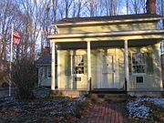 Millard Fillmore helped build this house in East Aurora, New York, and lived here 1826-30.