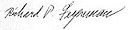 Richard Phillips Feynman's signature