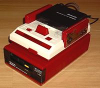 The Famicom Disk System was a peripheral available only for the Japanese Famicom that utilized games stored on "Disk Cards", reminiscent of 3.5" floppy diskettes.