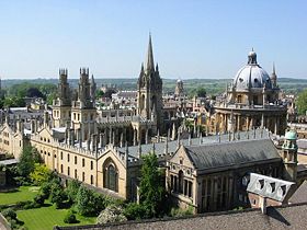 Skyline of the city of Oxford