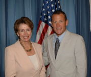 Lance Armstrong and Speaker of the United States House of Representatives Nancy Pelosi