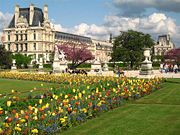 View of Musée du Louvre from Jardin des Tuileries