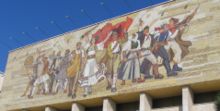 "The Albanians" –  a mosaic on the façade of the National Historical Museum