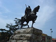 Statue of Skanderbeg in Skanderbeg Square