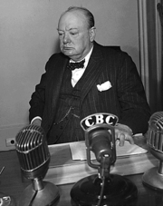 Winston Churchill at the Quebec Conference in 1944.