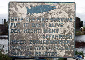 Sign on the River Shannon, Ireland