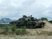 British Army Challenger II is an advanced heavily armoured modern main battle tank that utilises Chobham armour.