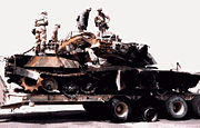 When protection fails: M1A1 Abrams lost during combat against the Tawakalna Republican Guard Division, February 26 1991