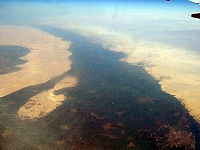 The Nile makes its way through the Sahara