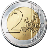 The old reverse side for €2 coins minted before 2007/08.