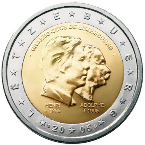 Image:€2 commemorative coin Luxembourg 2005.jpg