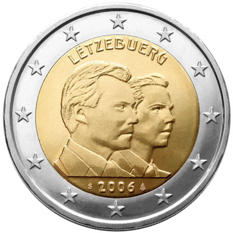 Image:€2 commemorative coin Luxembourg 2006.jpg