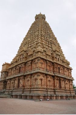 The Great Temple at Thanjavur built by Rajaraja Chola I