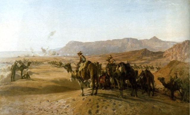 Image:Camel corps at Magdhaba.jpg
