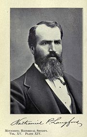 (1870) Portrait of Nathaniel P. Langford, the first superintendent of the park