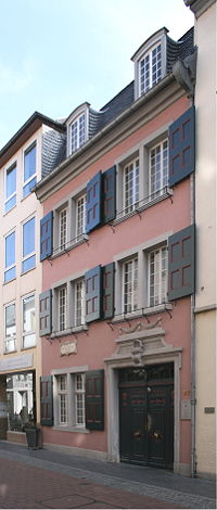 House of birth, Bonn, Bonngasse