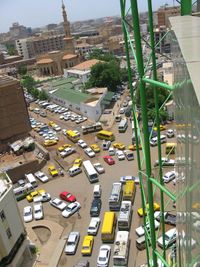 View of the traffic in the city of Khartoum.