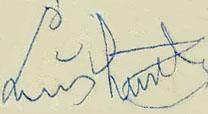 Satchmo's autograph from the 1960s