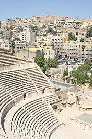 The Roman Amphitheatre in downtown Amman