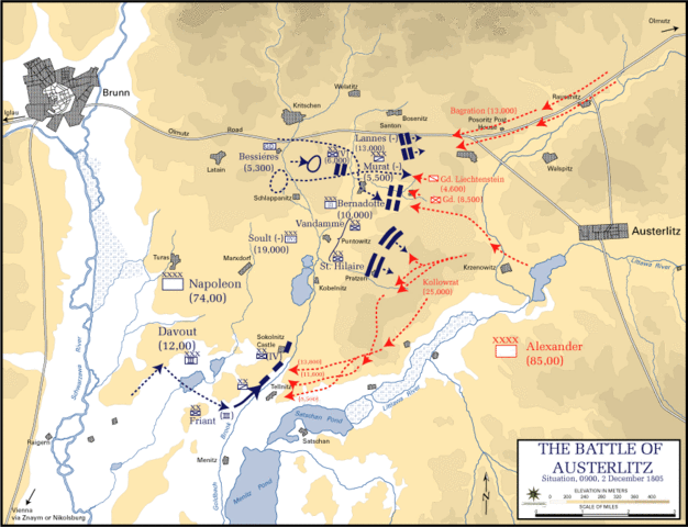 Image:Battle of Austerlitz - Situation at 0900, 2 December 1805.gif