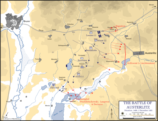 Image:Battle of Austerlitz - Situation at 1400, 2 December 1805.gif