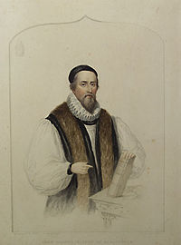John Hooper (unknown (1495-1500) - 1555), who initially refused to be consecrated as Bishop of Gloucester because of his opposition to having to wear vestments.  This was the root of the subsequent Vestments Controversy.