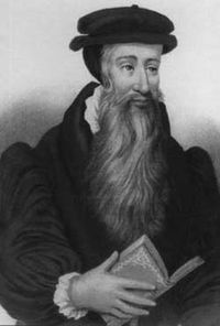 John Knox (c1510-1572), leader of the Marian exiles in Frankfurt, and author of the Book of Common Order (1556), designed to replace the Book of Common Prayer, which Knox felt was insufficiently Reformed.