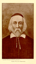 William Brewster (c1566-1644), one of the leaders of the Pilgrims who helped found the Plymouth Colony in 1620.