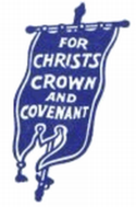 The blue banner carried into battle by the Covenanters from 1639.