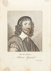 Oliver St John (c1598-1673), who drew up the Root and Branch Bill, which would have finally abolished episcopacy.  The bill was introduced in Parliament by Henry Vane the Younger and Oliver Cromwell in May 1641, and defeated in August 1641.