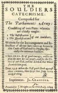 The Soldier's Catechism, which set out the rules and regulations of the New Model Army.