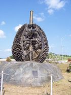 Monument to durian at the Davao International Airport