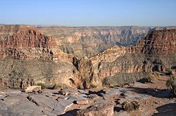Eagle Rock (located at Eagle Point) on the west rim, aptly named for its shape, is considered sacred by the Hualapai Indians.