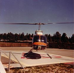 Helicopter used for tourist flights over the Grand Canyon (photo taken during 1985)