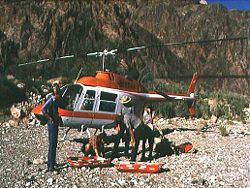 Grand Canyon rescue Helicopter, 1978