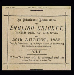 The death notice that appeared in The Sporting Times
