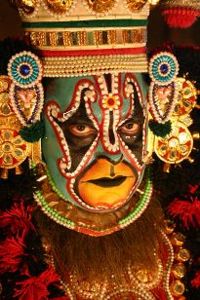 Hanuman as depicted in Yakshagana, popular folk art of Karnataka