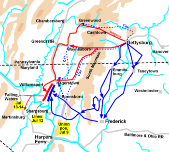 Gettysburg Campaign (July 5 –  July 14).